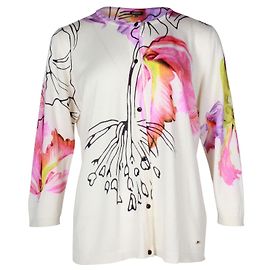 Bedruckter Escada-Cardigan aus Schurwolle mit Blumenmuster Andere