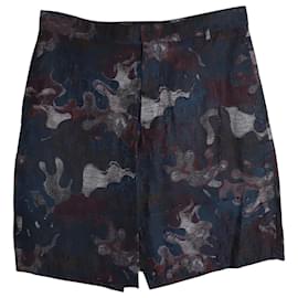 Dior-Dior x Peter Doig Oblique Camo Shorts in Multicolor Silk-Multiple colors