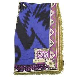 Echarpe Emilio Pucci com Estampa Geométrica em Modal Multicolorido Multicor