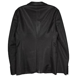 Dsquared2-Dsquared2 Semi-sheer Mesh Tailored Blazer in Black Polyester-Black