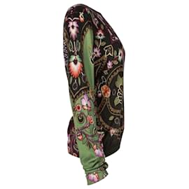 Etro-Top de manga larga Etro en seda con estampado floral-Otro
