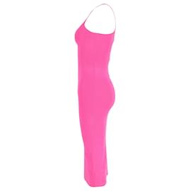 Michael Kors-Michael Kors Ribbed Stretch Tank Fitted Dress in Pink Viscose-Pink