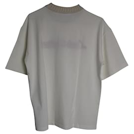 Louis Vuitton-Camiseta de algodón blanco con cuello alto de Louis Vuitton x Nigo-Blanco