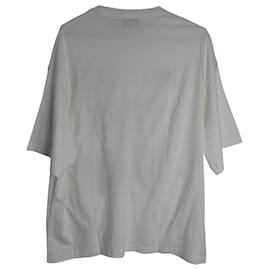 Lanvin-Lanvin Camisa com estampa gráfica de skate em algodão branco-Branco