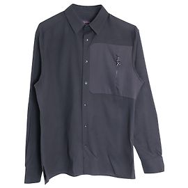 Camicia con dettaglio cerniera Louis Vuitton in cotone nero Nero