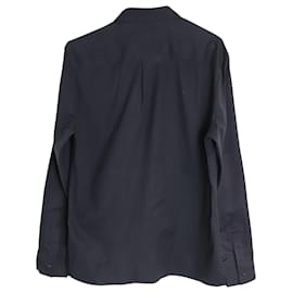 Louis Vuitton-Camicia con dettaglio cerniera Louis Vuitton in cotone nero-Nero