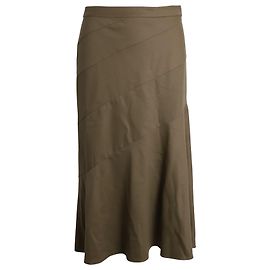 Saia midi semi larga Theory em lã verde-oliva Verde