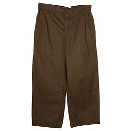 Loewe Pantalon Coupe Ample Pêcheur en Coton Vert Kaki Vert Kaki