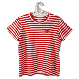 T-shirt a righe rosso e bianco in cotone Tory Burch Tory Sport Bianco Rosso