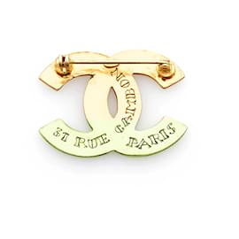 Chanel-Chanel Gold CC Brooch-Golden