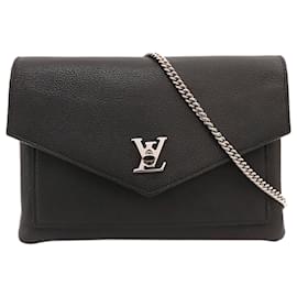 Louis Vuitton-Louis Vuitton Black MyLockMe Chain Pochette-Black