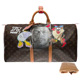 Louis Vuitton-LOUIS VUITTON Keepall Bag in Brown Canvas - 100222-Brown