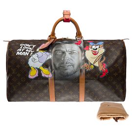 Sac LOUIS VUITTON Keepall en Toile Marron - 100222 Marron