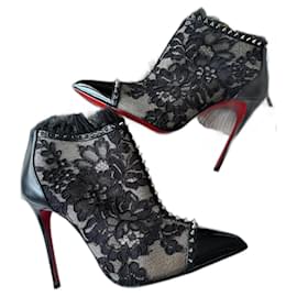 Christian Louboutin-Pigalla lace boots 100-Black