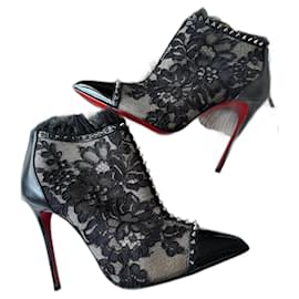 Christian Louboutin-botas con cordones Pigalla 100-Negro