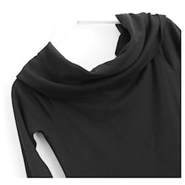Autre Marque-Rosetta Getty cowl neck black midi dress-Black