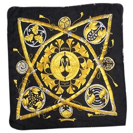 Hermès Bufandas Hermes Daimyo Princes Du Soleil Levant By Fr. Faconnet Negro