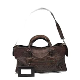 Balenciaga-Brown Leather Balenciaga City-Brown