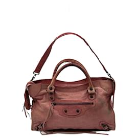 Balenciaga-Pink Leather Balenciaga City-Pink