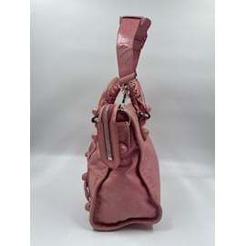 Balenciaga-Pink Lambskin City Giant 21-Pink