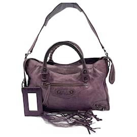Balenciaga-Purple Lambskin City-Purple