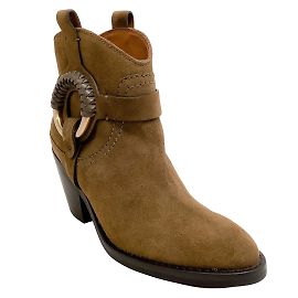 See by Chloé See by Chloe Bottines Hanna en daim vert militaire Marron