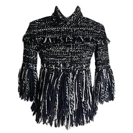Chanel-Veste en tweed noir Arctic Ice CC à boutons bijoux-Noir