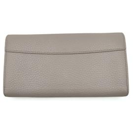 Louis Vuitton-Louis Vuitton Capucines wallet in light gray leather-Grey