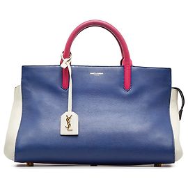Cabas Bleu Saint Laurent Rive Gauche Bleu Bleu foncé
