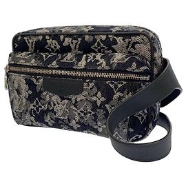 Louis Vuitton Blue Monogram Tapestry Outdoor-Gürteltasche Blau