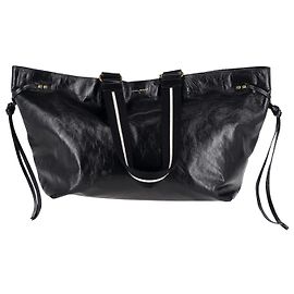 Bolsa Tote Isabel Marant Wardy Glossed em Couro de Vaca Preto Preto
