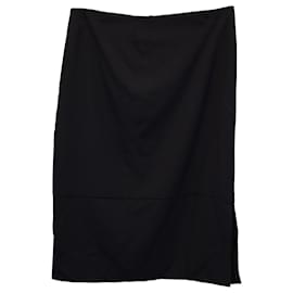 Gucci-Gucci Knee Length Skirt in Black Wool-Black