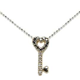 & Other Stories-18k Gold Diamond Key Pendant Necklace-Silvery