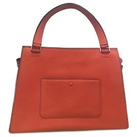 Bolsa Céline Edge Large em couro laranja Laranja