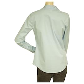 Michael Kors-Michael Kors Bleu clair Col boutonné sur le devant Chemise Top taille S-Bleu
