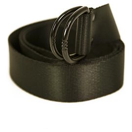Y-3 Yohji Yamamoto Schwarzer, mit Canvas gefütterter Ring-Taillengürtel, Größe M, 125cm Schwarz