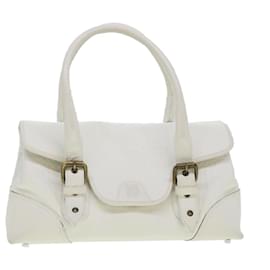 Burberry-BURBERRY Borsa a Spalla Pelle Bianco Auth bs5985-Bianco