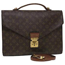 Louis Vuitton-LOUIS VUITTON Monogram Porte Documents Bandouliere Bag 2way M53338 Auth bs5892-Monogram
