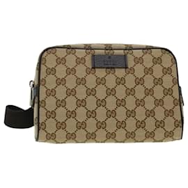 Gucci-GUCCI GG Canvas Body Bag Outlet Beige 449174 Auth yk7227-Beige