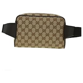 Gucci-GUCCI GG Canvas Body Bag Outlet Beige 449174 Auth yk7227-Beige