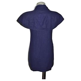 Love Moschino-Mixed wool dress-Dark purple