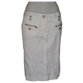 Falda Fay de algodón elástico blanco Blanco