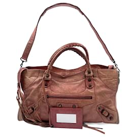 Balenciaga-Pink Balenciaga Leather City-Pink