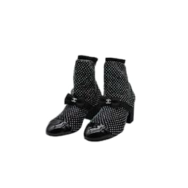 Chanel-CHANEL  Ankle boots T.EU 39 glitter-Black
