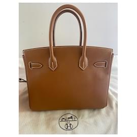 Hermès-HERMES  Handbags T.  Leather-Camel