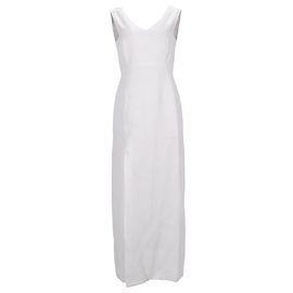 Vestido maxi sem mangas Kenzo em linho branco Branco