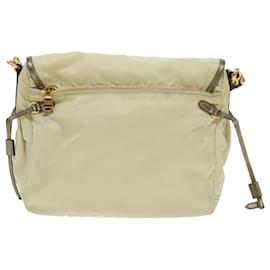 Prada-PRADA Shoulder Bag Nylon Beige Auth 44812-Beige
