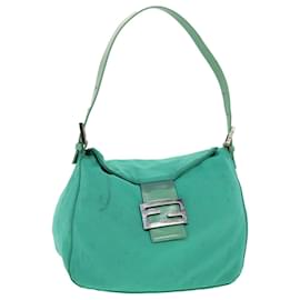 Fendi-FENDI Mamma Baguette Sac à bandoulière Nylon Bleu clair 2308-26426-018 auth 44798-Bleu clair