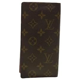 Louis Vuitton-Cartera plegable de crédito Porte Cartes con monograma de LOUIS VUITTON M60825 LV Auth yk7320-Monograma