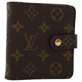 Louis Vuitton-LOUIS VUITTON Monogram Compact Zip Wallet M61667 LV Auth 44636-Monogramm